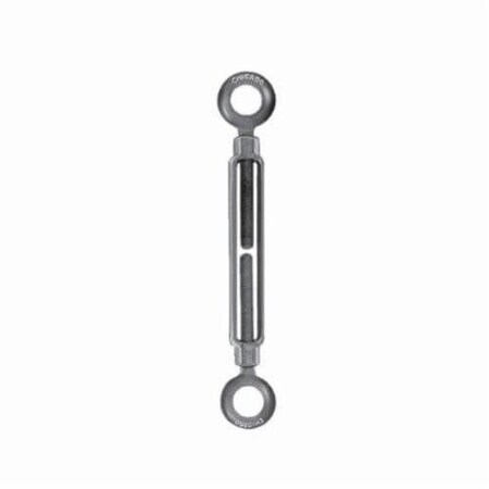 Chicago Hardware Class D Turnbuckle, EyeEye, 34 In Thread, 5200lb Working, 12 In Take Up, 2134 In L Close, Drop, 01304 01304 8